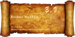 Bodon Vulfia névjegykártya